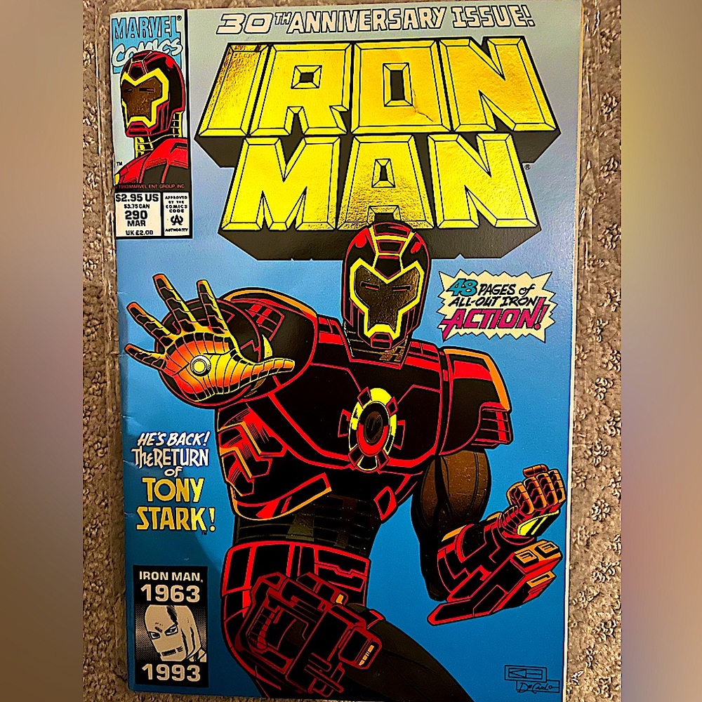 30th Anniversary Issue Iron Man #290 (Mar 1993, Marvel) Comic Book